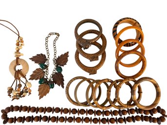 Vintage Wooden Jewelry Collection