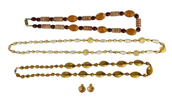Murano Glass Beaded Necklaces & Earrings