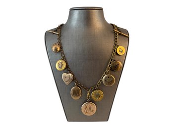 Beautiful Necklace With Nine Vintage Lockets