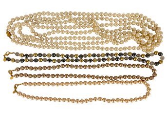 Four Joan Rivers Faux Pearl Necklaces