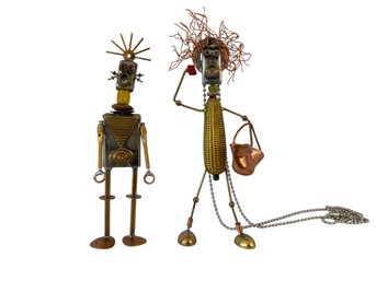 Don Rea (American, 20th C.) Metal Sculptures / Necklaces, One Signed & Dated (2004)