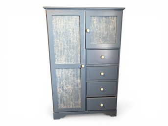 Light Blue Paint Decorated Chifforobe