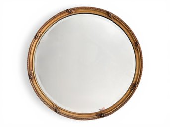 Vintage Beveled Glass Round Wall Mirror