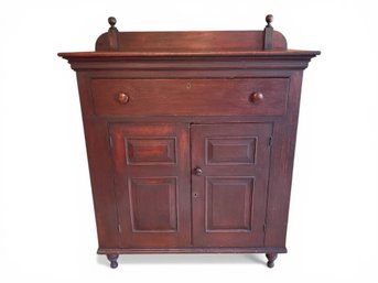 Antique Wide Plank Pine Cupboard - Refurbished