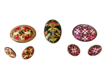 Jane Pollak Signed Brooches & Earrings