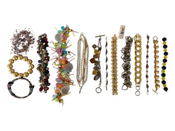 Collection Of 14 Vintage And Fashion Bracelets Including Napier