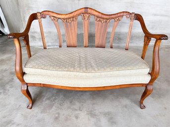 Vintage Chippendale-style Mahogany Settee