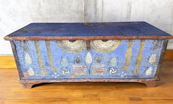 Vintage Folk Art Trunk