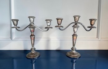 PAIR Gorham Sterling Silver Candle Holders