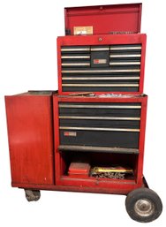 Craftsman Red Multi-stack Rolling Tool Storage System Loaded With Tools