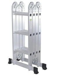Heavy-Duty Multi-Position Folding Aluminum Ladder  12.5 Ft Extension