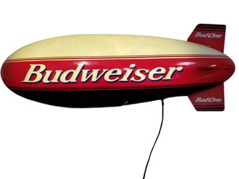 Vintage Very Cool Large Budweiser Bud One Blimp Zeppelin Lighted Bar Wall Sign-works!