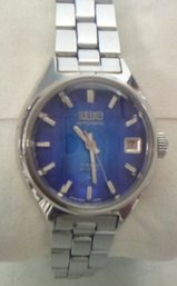 Seiko Hi-Beat, Water Resistant-G, Stainless Steel Model #2205-0709 Ladies Wrist Watch Date Indicator MIG/E3