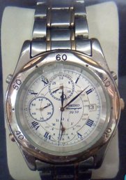 Seiko Wrist Watch 7T32-7E00 Chronograph - Date, Seconds, Hours & Alarm    DAA/E3