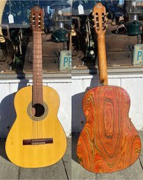 Kay Classical Acoustic Guitar 1970s KC 366 RARE Exotic Tulipwood - With A Hard Shell Case   212/ DR