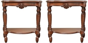 Pair Of Mahogany Victorian Revival Side Tables