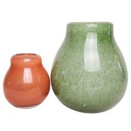 Two Henry Dean Glass Vases