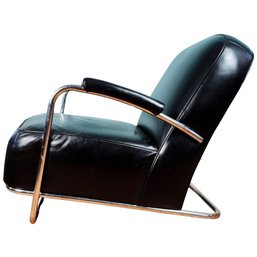 Mitchell Gold & Bob Williams Leather And Chrome Chair