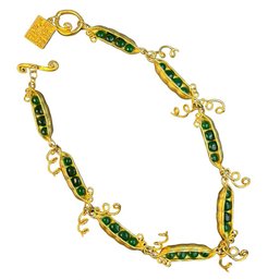 Karl Lagerfeld Scarce Peas In A Pod Necklace Peapod Vintage