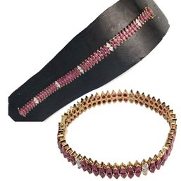 Fabulous 18k Gold Ruby And Diamond Bracelet