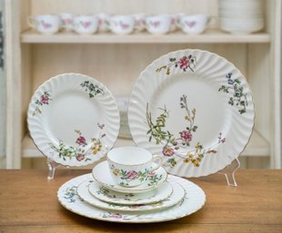 Service For 12 - Minton 'Dainty Sprays' Floral Pattern Fine China