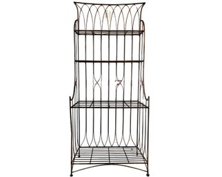 An Iron Bakers Rack - Antiqued Brass Finish
