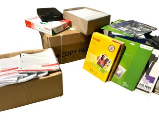 A Large Assortment Of  Mostly Paper Office Supplies - Copy Paper And More