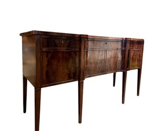 A Simple Antique Flame Mahogany Sideboard - Rustic