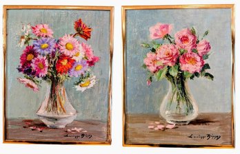 Mid-Century Impressionist Oil Paintings By Lucienne Bisson