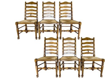 Set Of 6 Ladder Back Chairs