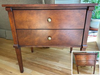 Pair Of Cherry Wood End Tables - Handcrafted By Crosscut Woodwork