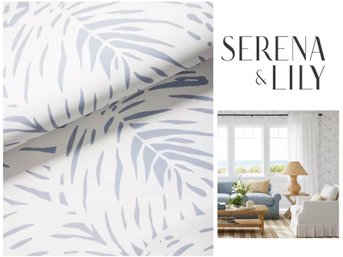 NEW- One Roll Serena & Lily Palm Coastal Blue
