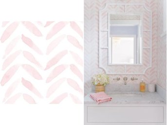 NEW- One Roll Kristen Leigh Parker Chevron Bermuda Pink