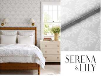 NEW- One Roll Serena And Lily Romona Palmetto Bone