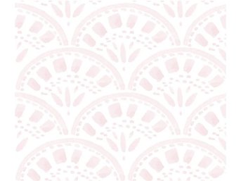 NEW- One Roll Kristen Leigh Scallop Blush Pink