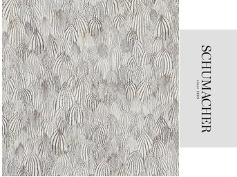 NEW- One Roll Schumacher Feathers Zebra