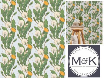 NEW- One Roll Milton & King Dandelions-Summer Fields