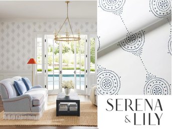 Serena And Lily Luna Stripe - One New And Three Partial Rolls