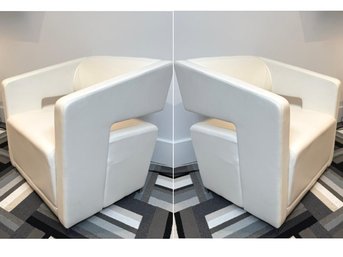 Pair Of Ultraleather Modern Chairs