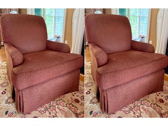 Pair Of  Traditional Swivel Chairs
