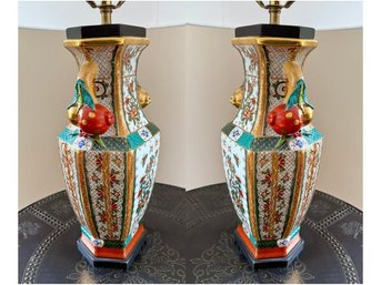Pair Of Chinoiserie Table Lamps
