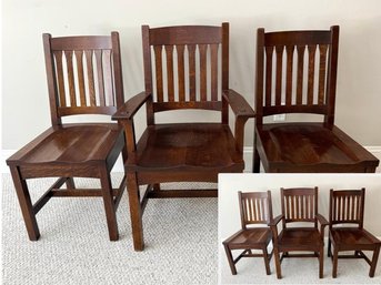 Set Of Six Stickley Dining Chairs - 2 Arm And 4 Side