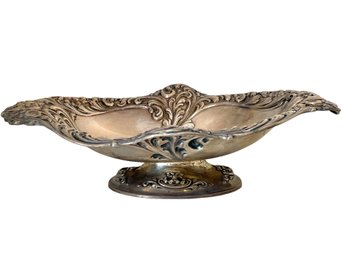 Vintage Monogrammed Sterling Silver High Relief Centerpiece /fruit Bowl   .  390 Grams.