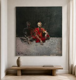 Important Exhibited Work By Listed Dutch Artist Ruudt Wackers (b. 1941) 1970 'Moving Out Of Himself'  55' X 59