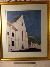 MCM - 1986 'End Of Street' From Leslie Levy Gallery Scottsdale, Arizona Nicely Framed 30 X 34.5 Inches