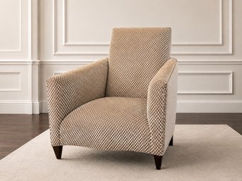Donghia Modern Lounge Chair With A Raised Harlequin Fishnet Pattern In Luxuriously Soft Chenille  (2 Of 2)