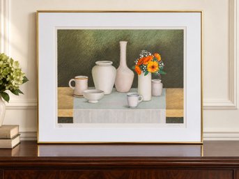 Beautiful Still Life Fine Art Lithograph By Spanish Artist, Angelina Lavernia Signed And Numbered