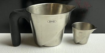 OXO Steel Angled Measuring Cup & Jigger Lot