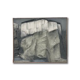 Manuel Lopez Villasenor (1924-1996) Mixed Media Bas Relief On Canvas Titled Cuenca Signed With Verso Text