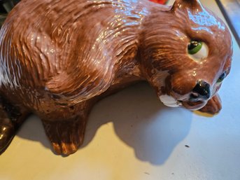 Vintage Ceramic Chalkware Beaver